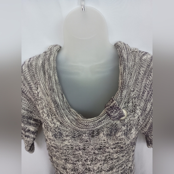 MAURICES Western Knit Fall Cozy Purple White Cowl Neck Sweater (#397) - Picture 5 of 10